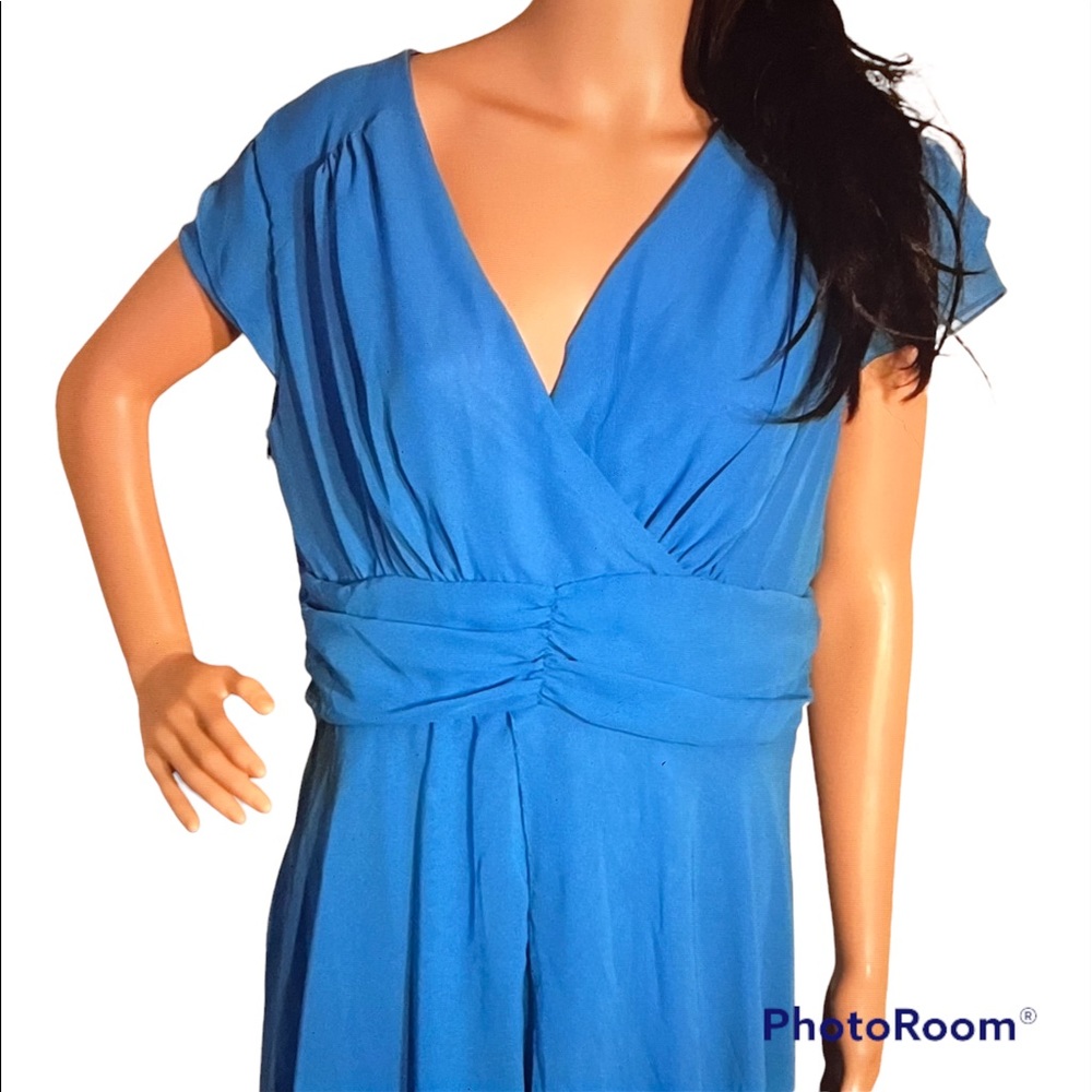 Sheer Light Blue Dress w/side zipper size XXL